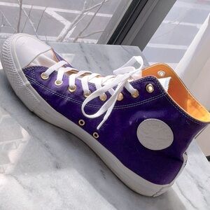 Converse high tops in LA Lakers colors